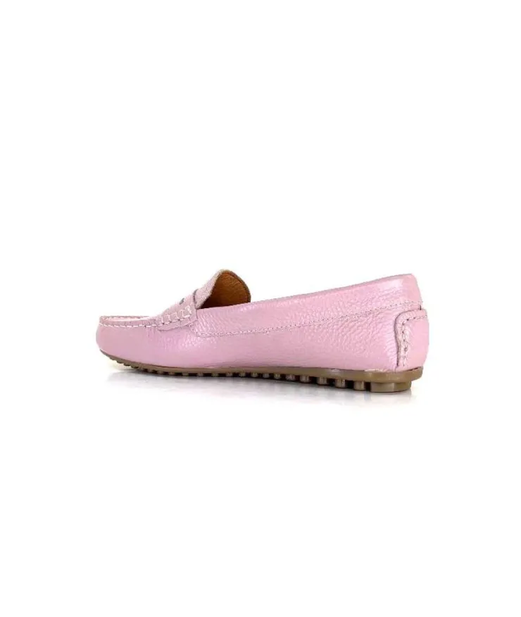 Ivoire0209b Ivoire 10322 Cuir Mauve*Femme Mocassins