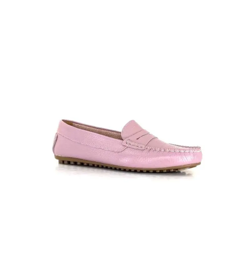 Ivoire0209b Ivoire 10322 Cuir Mauve*Femme Mocassins