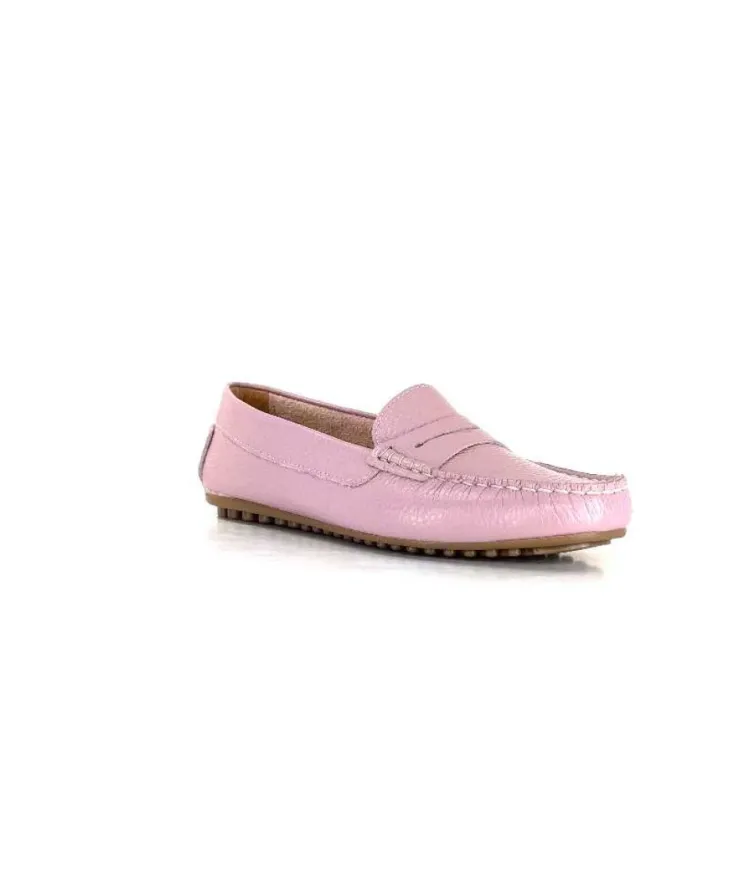 Ivoire0209b Ivoire 10322 Cuir Mauve*Femme Mocassins