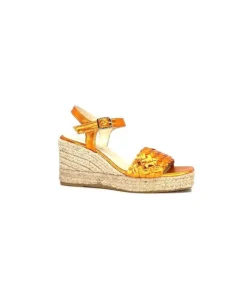 Ivoire0303 Ivoire 23327 Cuir Metal Orange*Femme Plateformes