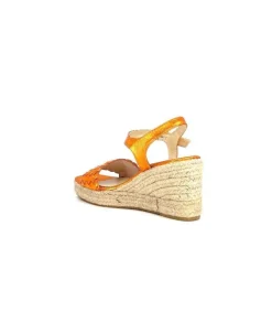 Ivoire0303 Ivoire 23327 Cuir Metal Orange*Femme Plateformes