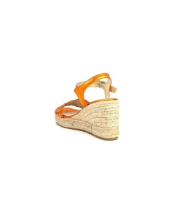 Ivoire0303 Ivoire 23327 Cuir Metal Orange*Femme Plateformes