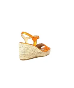 Ivoire0303 Ivoire 23327 Cuir Metal Orange*Femme Plateformes