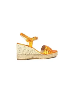 Ivoire0303 Ivoire 23327 Cuir Metal Orange*Femme Plateformes
