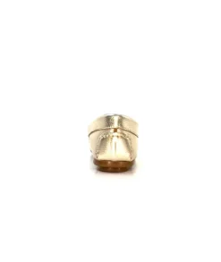 Ivoire0209b Ivoire 10322 Cuir Metal Platine*Femme Mocassins