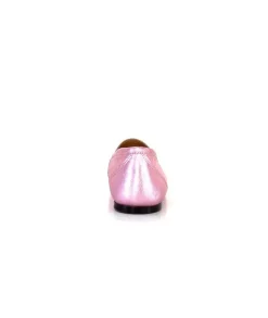 Ivoire0209b Ivoire 12588 Cuir Metal Rose*Femme Mocassins