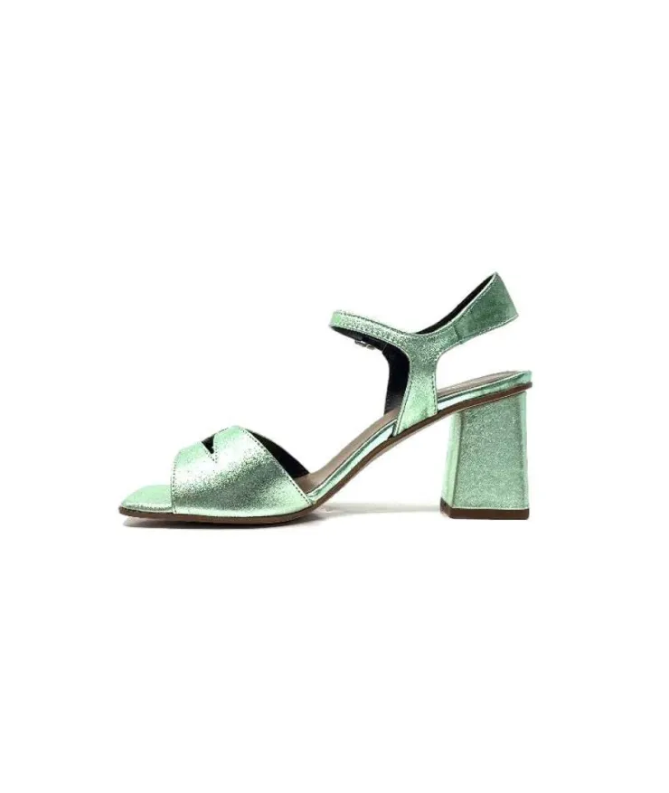 plumers Ivoire 3711 Cuir Metal Vert*Femme Sandales