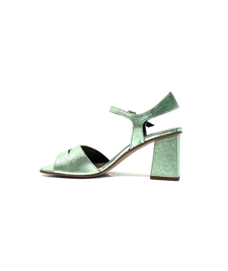 plumers Ivoire 3711 Cuir Metal Vert*Femme Sandales