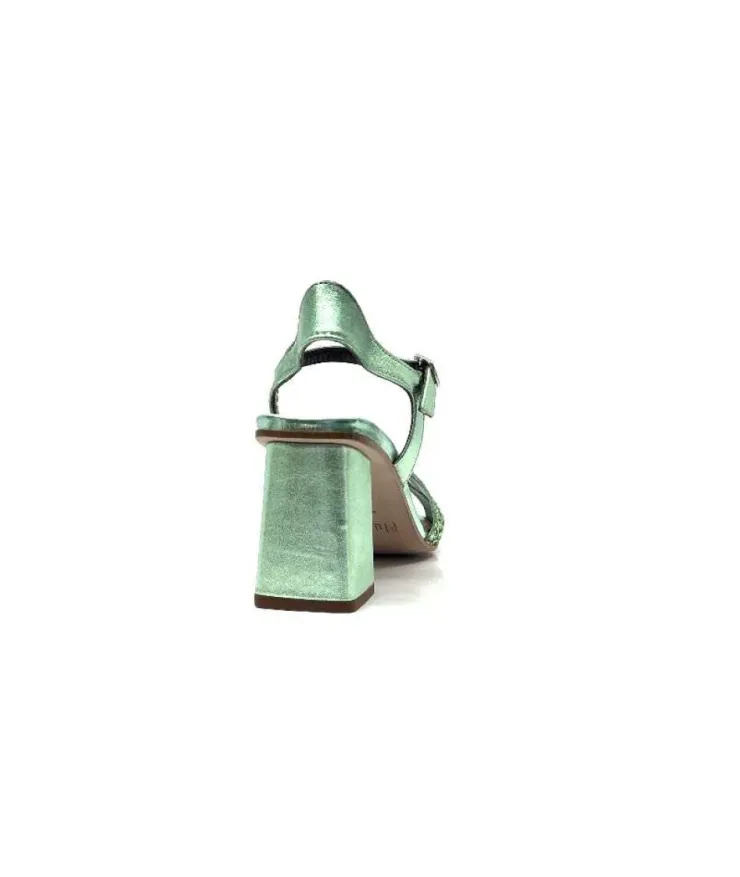 plumers Ivoire 3711 Cuir Metal Vert*Femme Sandales