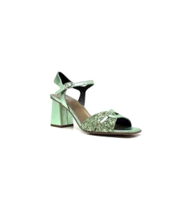 plumers Ivoire 3711 Cuir Metal Vert*Femme Sandales
