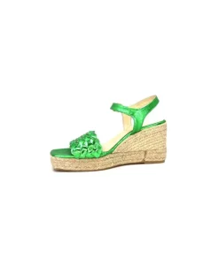 Ivoire0303 Ivoire 23327 Cuir Metal Vert*Femme Sandales
