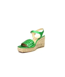 Ivoire0303 Ivoire 23327 Cuir Metal Vert*Femme Sandales