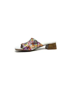 Ivoire0303 Ivoire 23041 Cuir Multicolore*Femme Mules