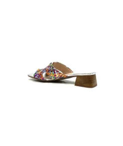 Ivoire0303 Ivoire 23041 Cuir Multicolore*Femme Mules