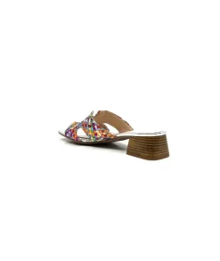 Ivoire0303 Ivoire 23041 Cuir Multicolore*Femme Mules
