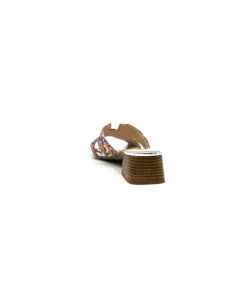 Ivoire0303 Ivoire 23041 Cuir Multicolore*Femme Mules