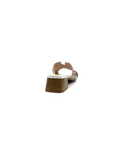 Ivoire0303 Ivoire 23041 Cuir Multicolore*Femme Mules