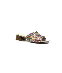 Ivoire0303 Ivoire 23041 Cuir Multicolore*Femme Mules