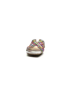 Ivoire0303 Ivoire 23041 Cuir Multicolore*Femme Mules
