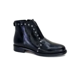 Ivoire0381b Ivoire 7553 Cuir Noir*Femme Bottines
