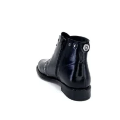 Ivoire0381b Ivoire 7553 Cuir Noir*Femme Bottines