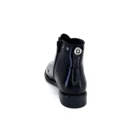 Ivoire0381b Ivoire 7553 Cuir Noir*Femme Bottines