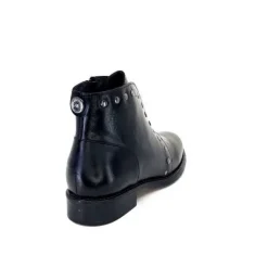 Ivoire0381b Ivoire 7553 Cuir Noir*Femme Bottines