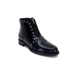 Ivoire0381b Ivoire 7553 Cuir Noir*Femme Bottines