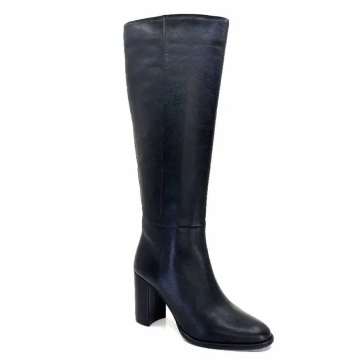 Ivoire0104a Ivoire 52108 Cuir Noir*Femme Bottes