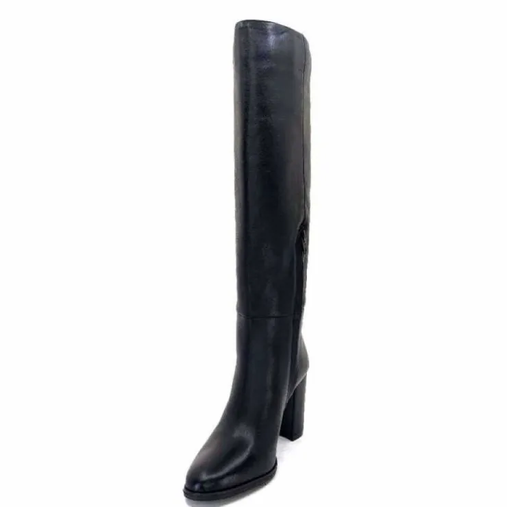 Ivoire0104a Ivoire 52108 Cuir Noir*Femme Bottes