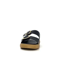 top tris srl Ivoire 8022-02 Cuir Noir*Femme Mules