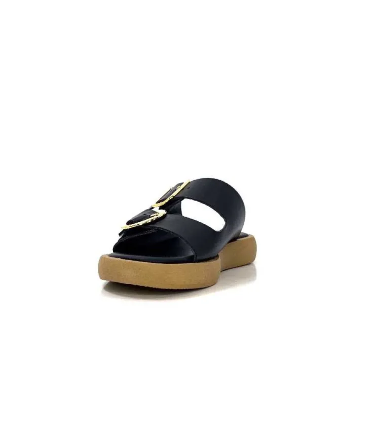 top tris srl Ivoire 8022-02 Cuir Noir*Femme Mules