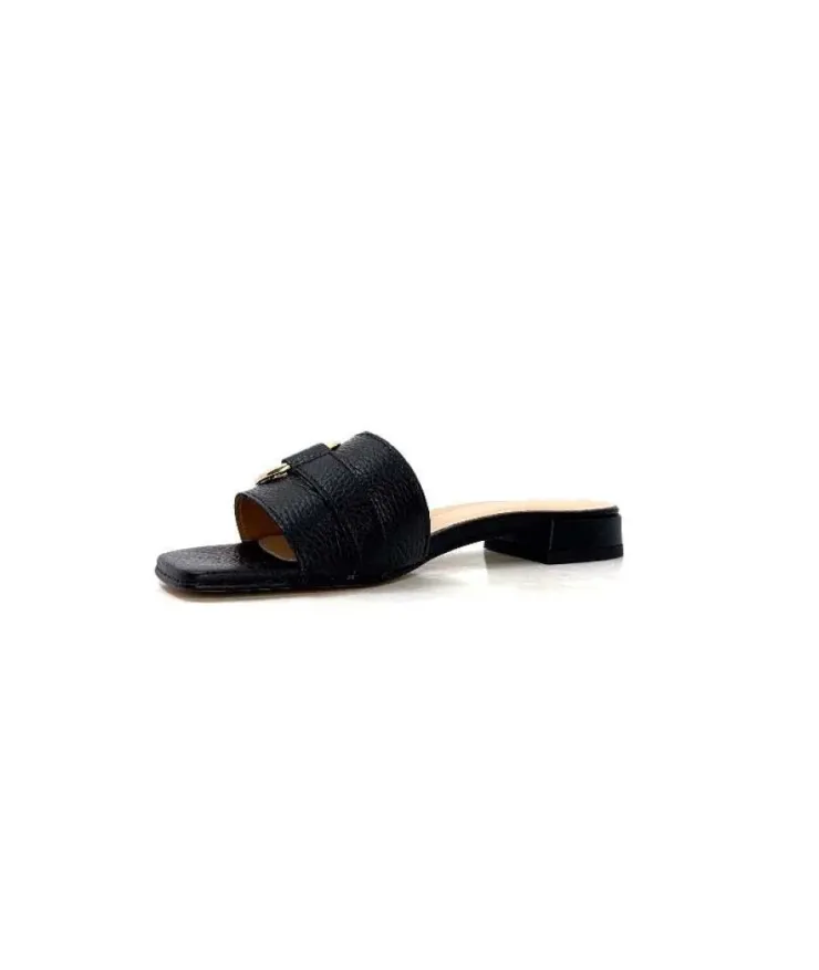 Ivoire0346a Ivoire 22682 Cuir Noir*Femme Mules