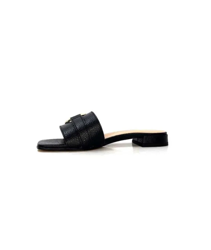 Ivoire0346a Ivoire 22682 Cuir Noir*Femme Mules