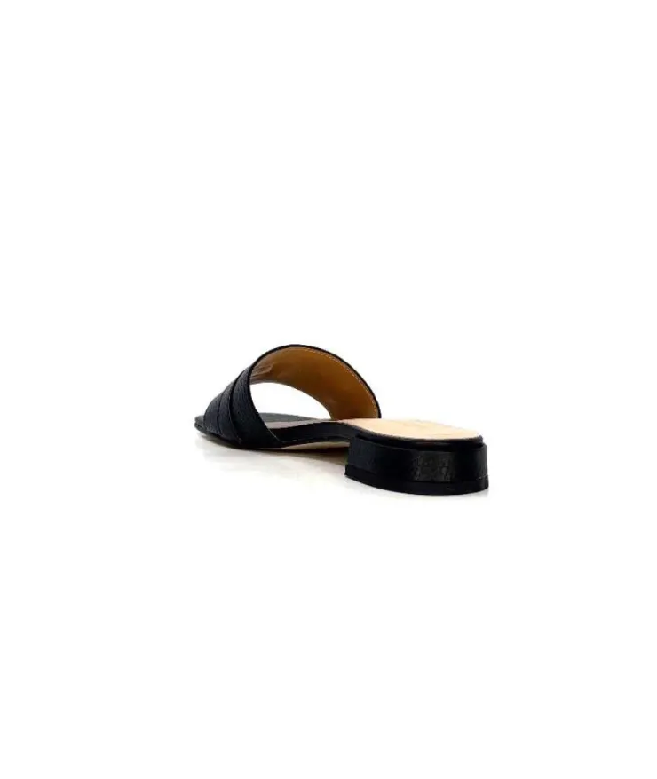 Ivoire0346a Ivoire 22682 Cuir Noir*Femme Mules