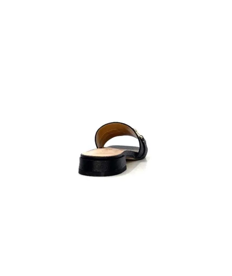 Ivoire0346a Ivoire 22682 Cuir Noir*Femme Mules