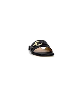Ivoire0346a Ivoire 22682 Cuir Noir*Femme Mules