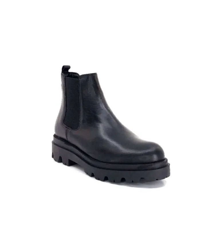 Ivoire0351a Ivoire 9615312 Cuir Noir*Femme Bottines