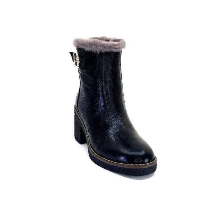 Ivoire-354 Ivoire 109381 Cuir Noir*Femme Fourrées