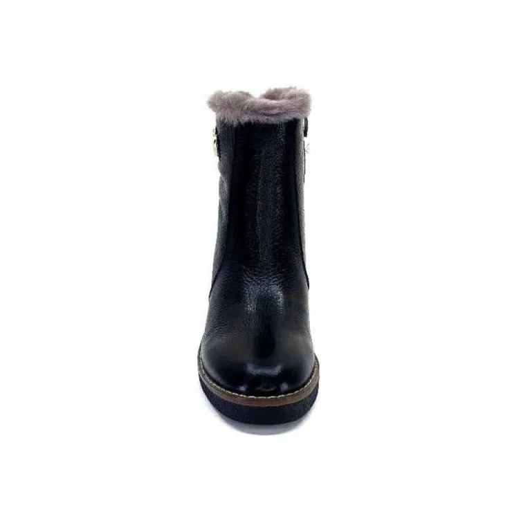 Ivoire-354 Ivoire 109381 Cuir Noir*Femme Fourrées