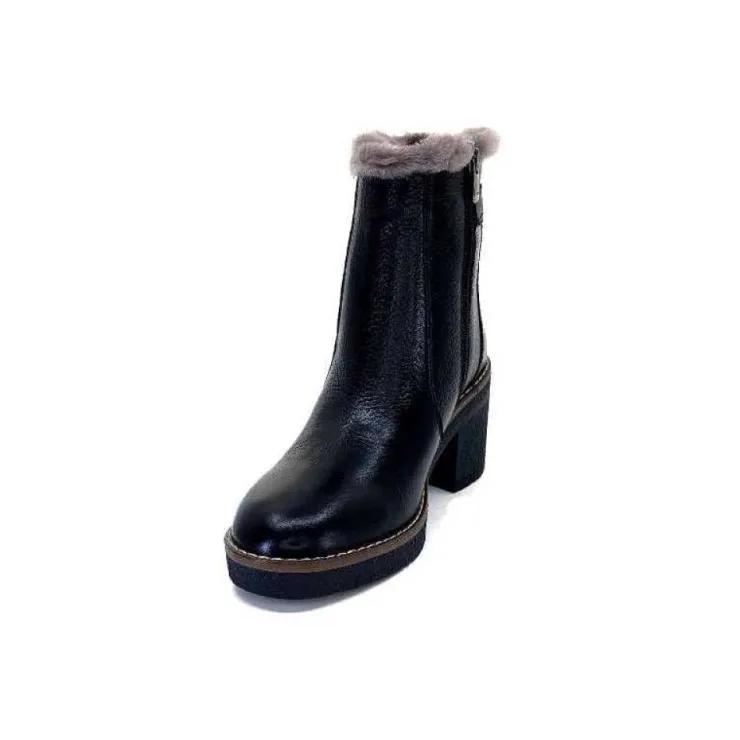 Ivoire-354 Ivoire 109381 Cuir Noir*Femme Fourrées