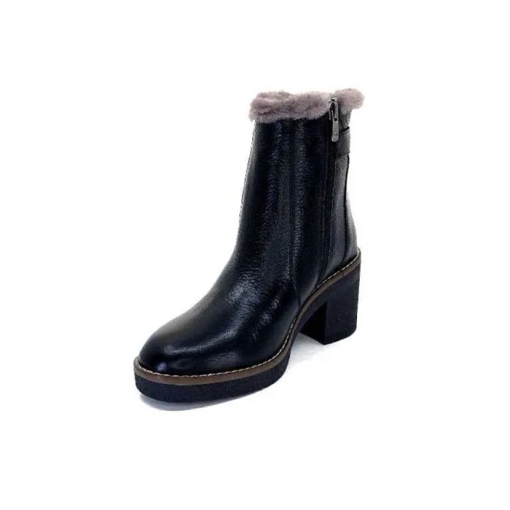 Ivoire-354 Ivoire 109381 Cuir Noir*Femme Fourrées