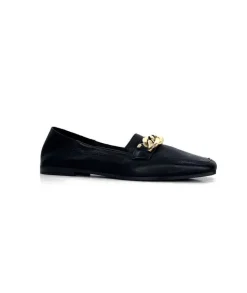 gloria Ivoire 97576 Cuir Noir*Femme Mocassins
