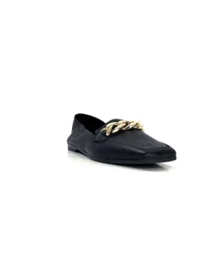 gloria Ivoire 97576 Cuir Noir*Femme Mocassins