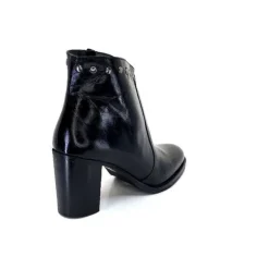 Ivoire0381b Ivoire 8016 Cuir Noir*Femme Bottines