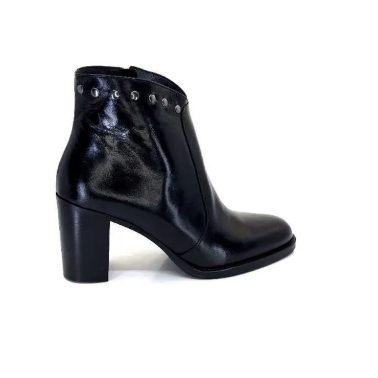 Ivoire0381b Ivoire 8016 Cuir Noir*Femme Bottines