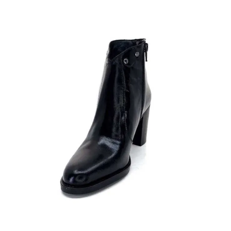 Ivoire0381b Ivoire 8016 Cuir Noir*Femme Bottines