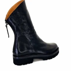 Ivoire0156 Ivoire 3270 Cuir Noir*Femme Bottines