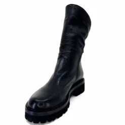 Ivoire0156 Ivoire 3270 Cuir Noir*Femme Bottines