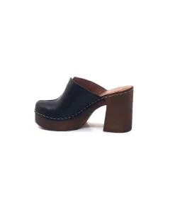 Ivoire0351a Ivoire 8235461 Cuir Noir*Femme Mules